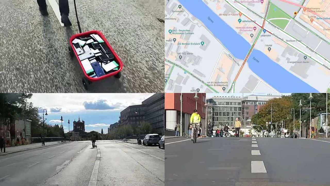 Artist uses 99 smartphones to create fake traffic jams on Google Maps