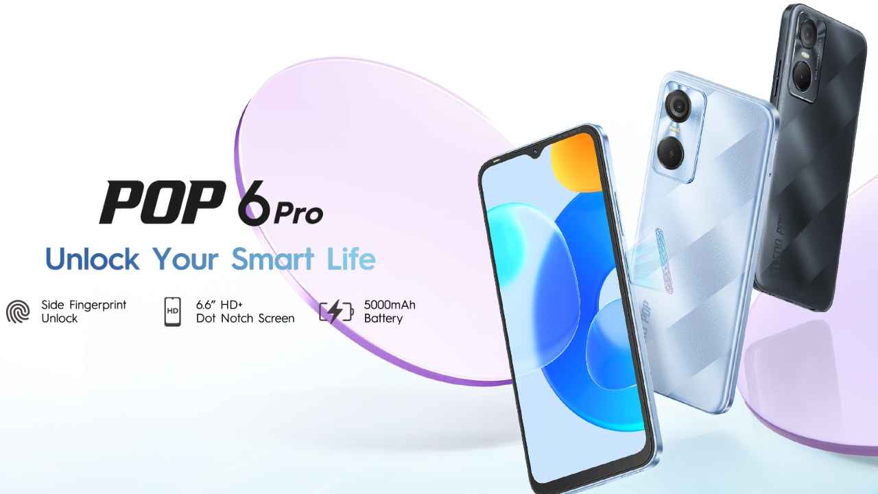 Tecno Pop 6 Pro को बड़ी बैटरी, HD+ डिस्प्ले के साथ किया गया लॉन्च