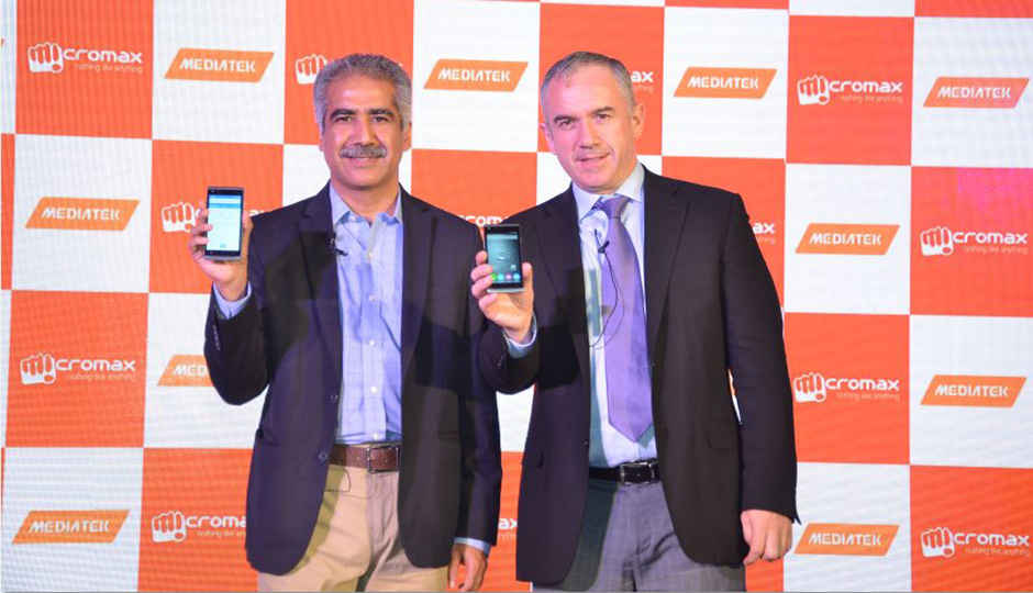 MediaTek partners with Micromax, announces Canvas Fire 4G smartphone