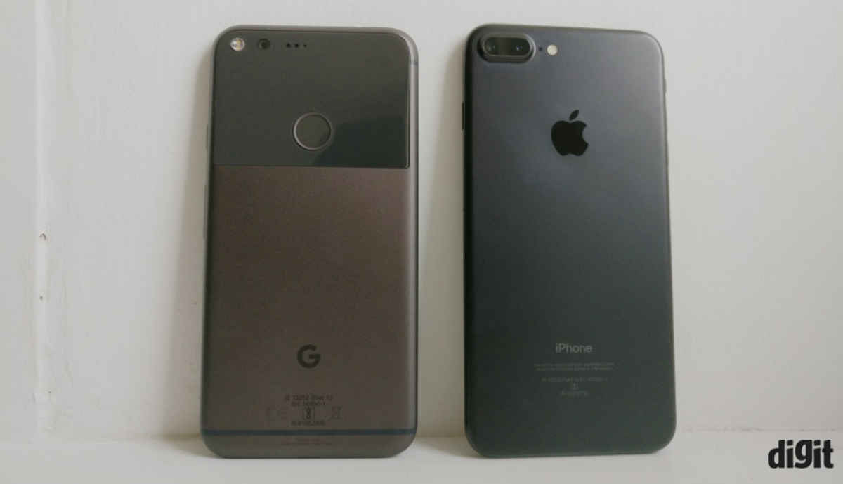 एप्पल आईफ़ोन 7 बनाम गूगल पिक्सेल XL: डिजाईन कम्पैरिजन, कौन जीता है ये मुकाबला