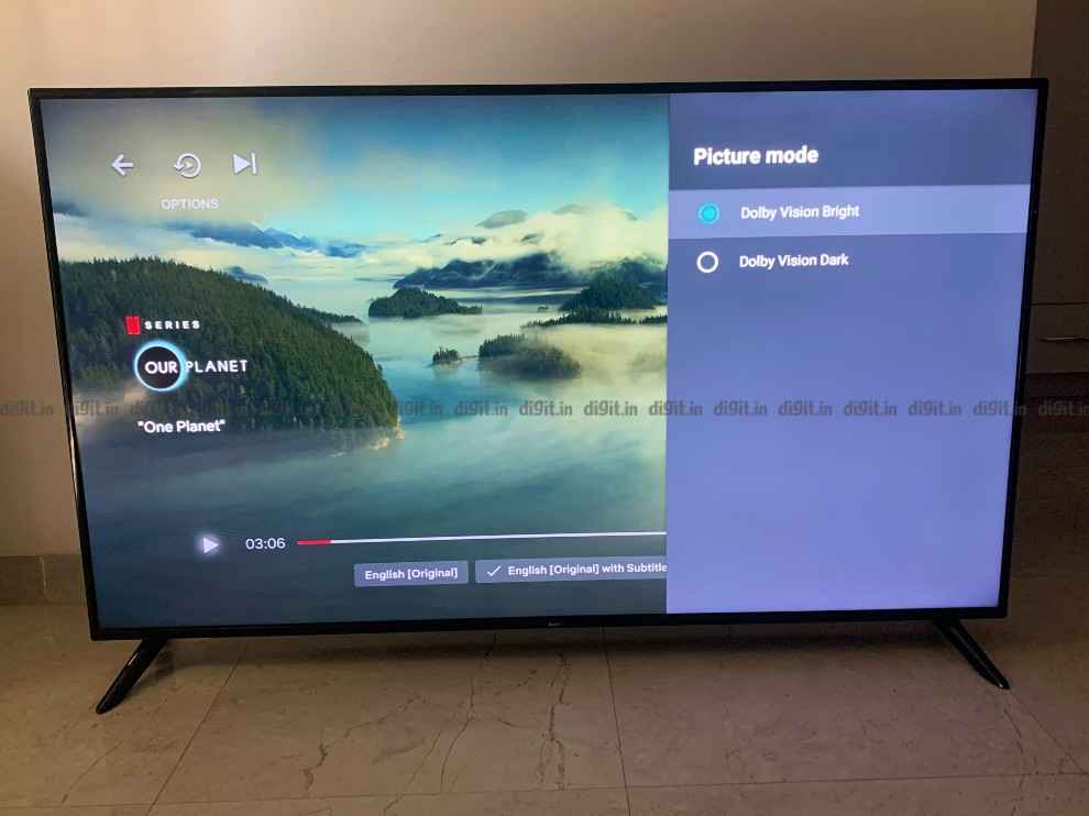 The Redmi Smart TV X65 supports DOlby Vision. 