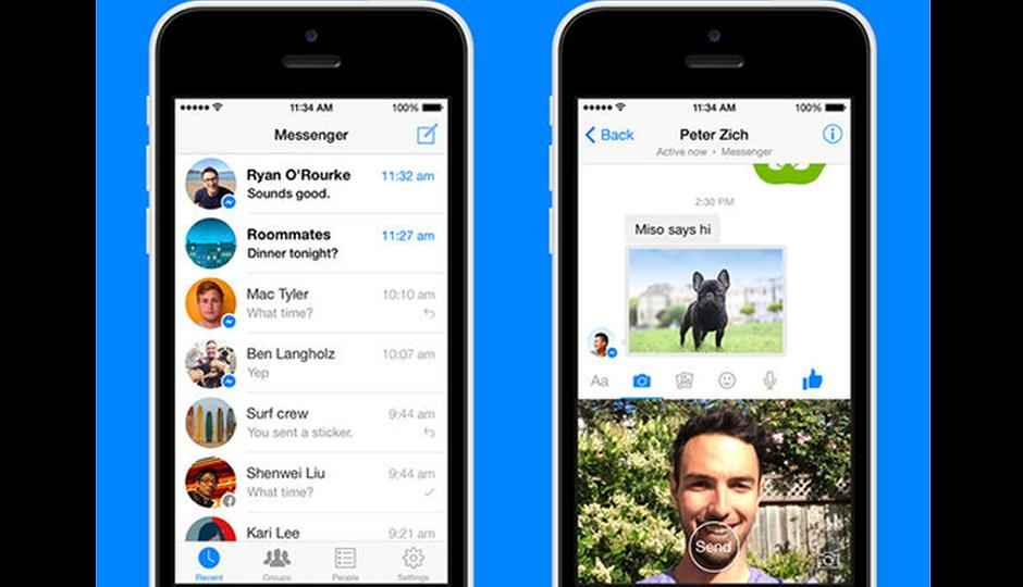 Facebook now lets you send 15-second videos on its Messenger app