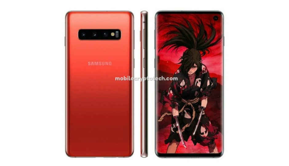 Samsung Galaxy S10+ banners leaked, reveal 3.5mm headphone jack, red and blue variants