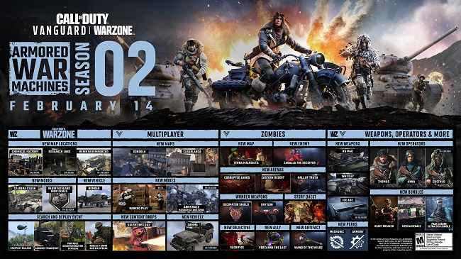 Call of Duty: Mobile Warzone dan Vanguard Season 2 diluncurkan pada 14 Februari dengan fitur baru dan banyak lagi