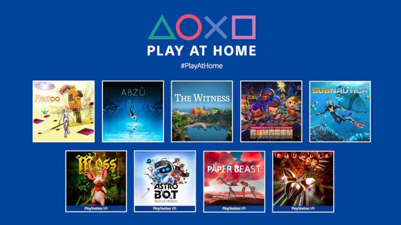 PlayStation’s Play at Home feature offering 10 free games for download this spring