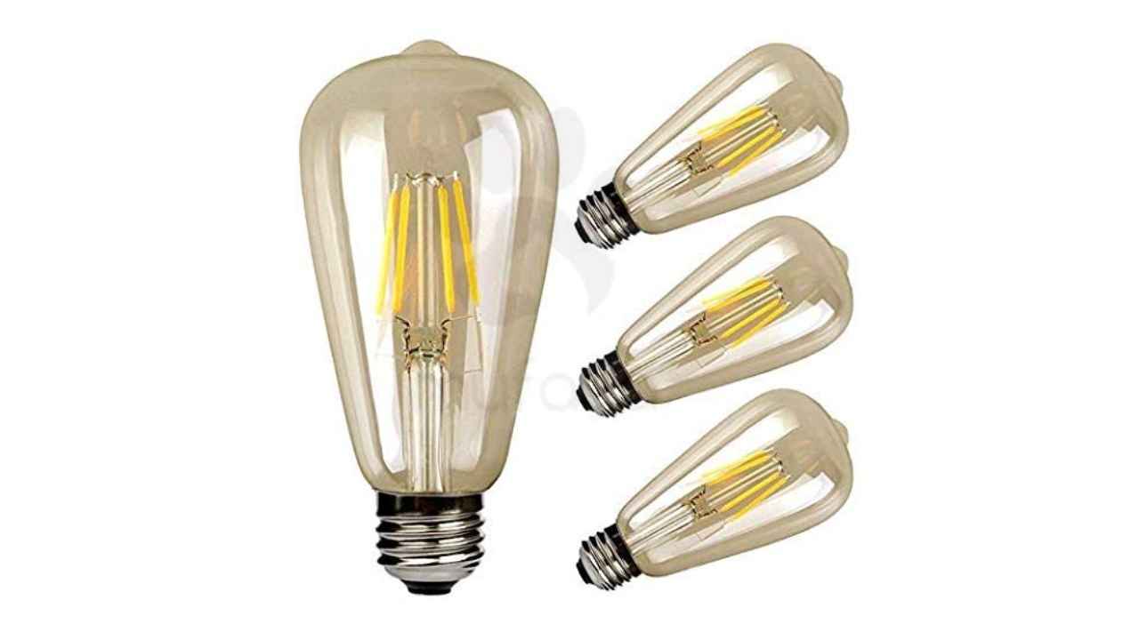 Antique-style LED filament bulbs for home decor