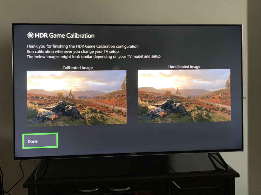 HDR calibration on the Sony X90H using the Xbox One X.