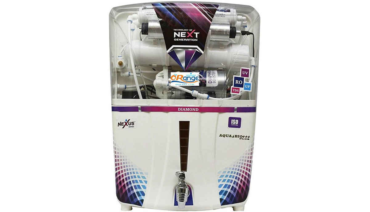 Orange Water Purifier Nexus Diamond Pink RO + UV 10 RO + UV Water Purifier (White)