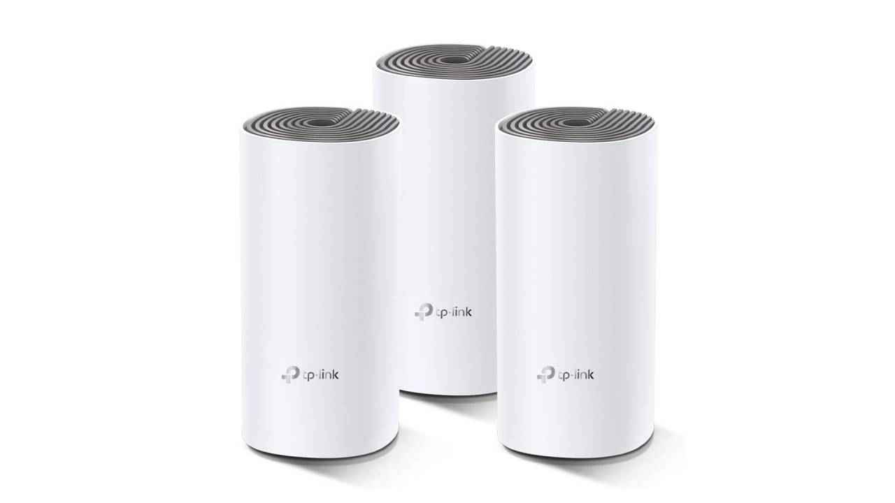 Triple-pack whole-home mesh routers with wide coverage