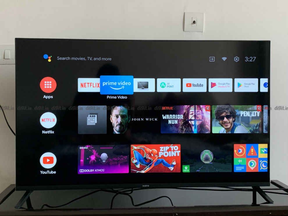 The Realme TV runs on Android TV UI.