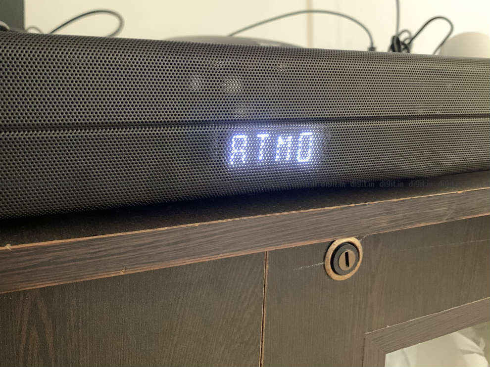 The Soundbar supports Dolby Atmos decoding. 