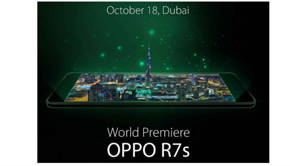 Oppo R7s to launch on October 18