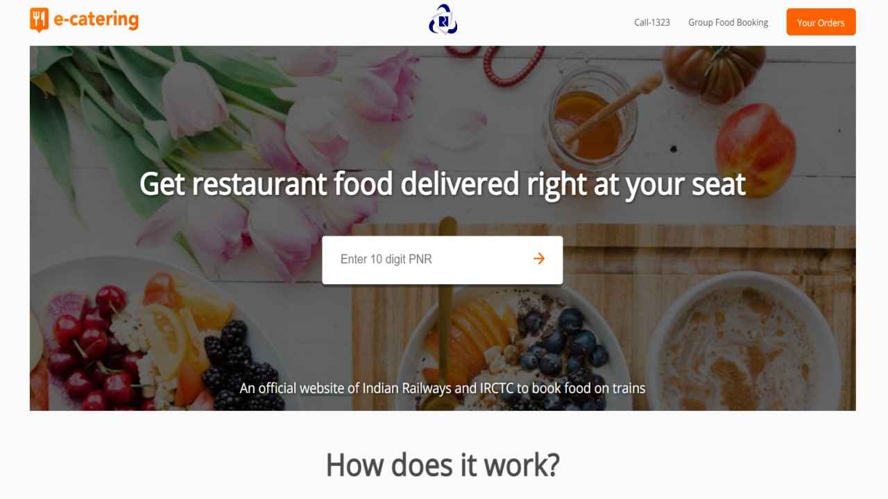 How to Order Food on IRCTC Ecatering on Indian railways