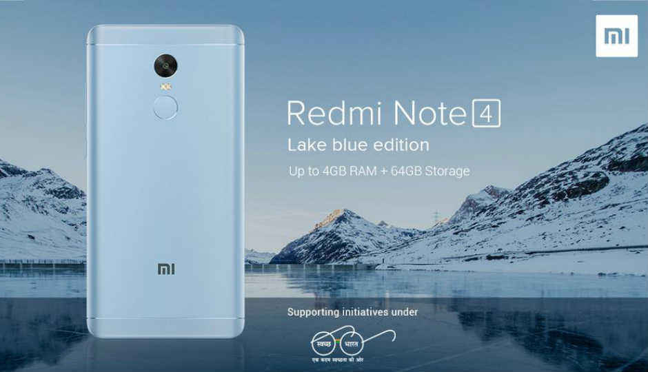 Xiaomi Redmi Note 4 lake blue colour variant launched, first sale today at 12 noon