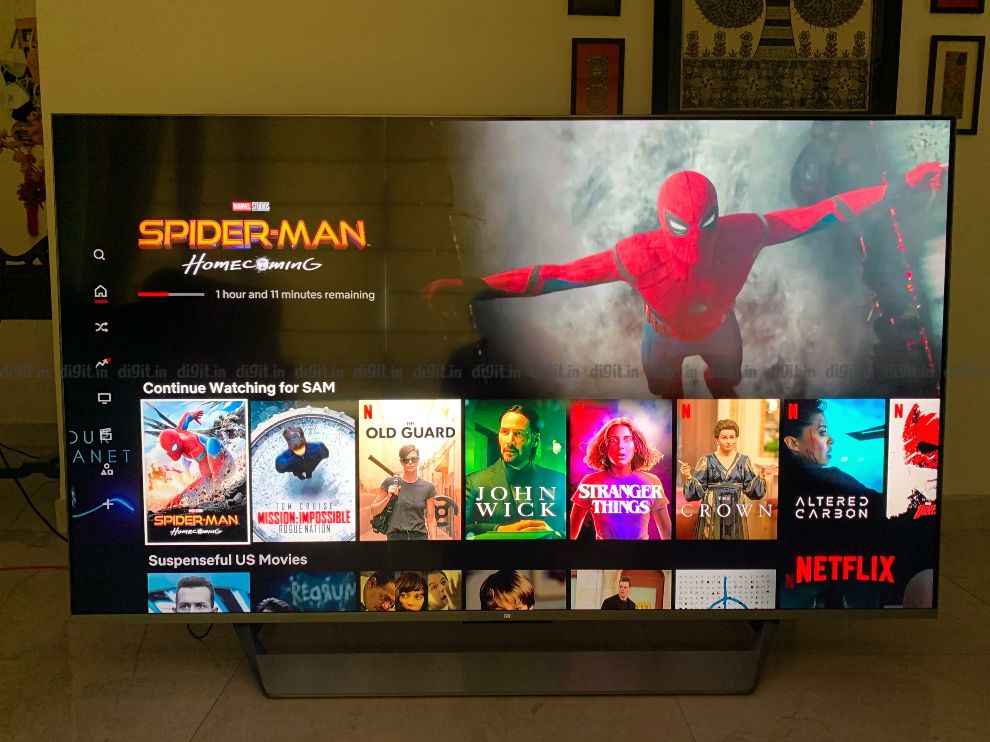 You can watch content on Netflix in Dolby Vision on the Mi QLED TV 75. 