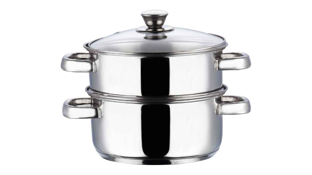 Double-layer steam cooker pots suitable for a medium-sized family