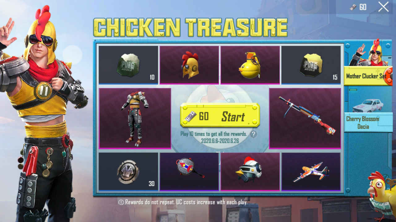 PUBG Mobile introduces the Mother Clucker set