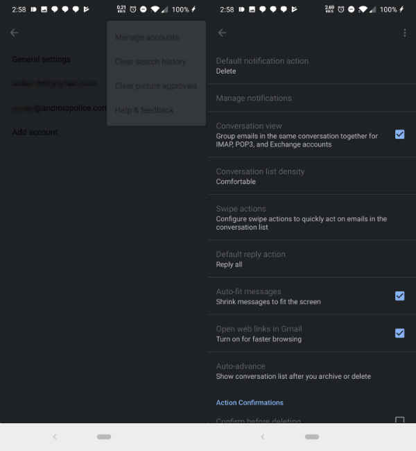 Dark Mode in Gmail For Android App