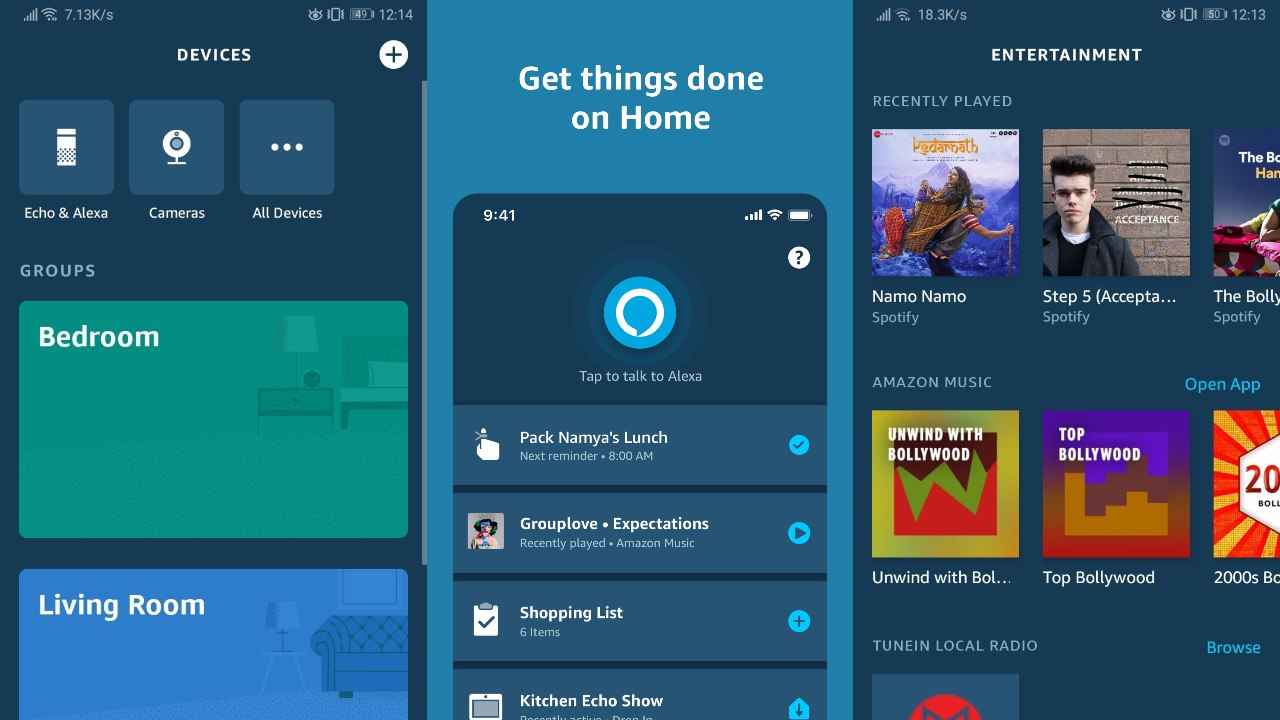 This is the new design of the Alexa app on Android and iOS