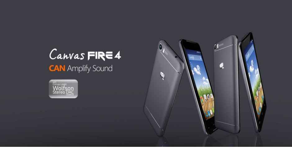 Micromax Canvas Fire 4, quad-core smartphone launched at Rs. 6999