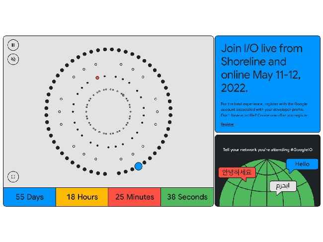 Google I/O 2022 countdown