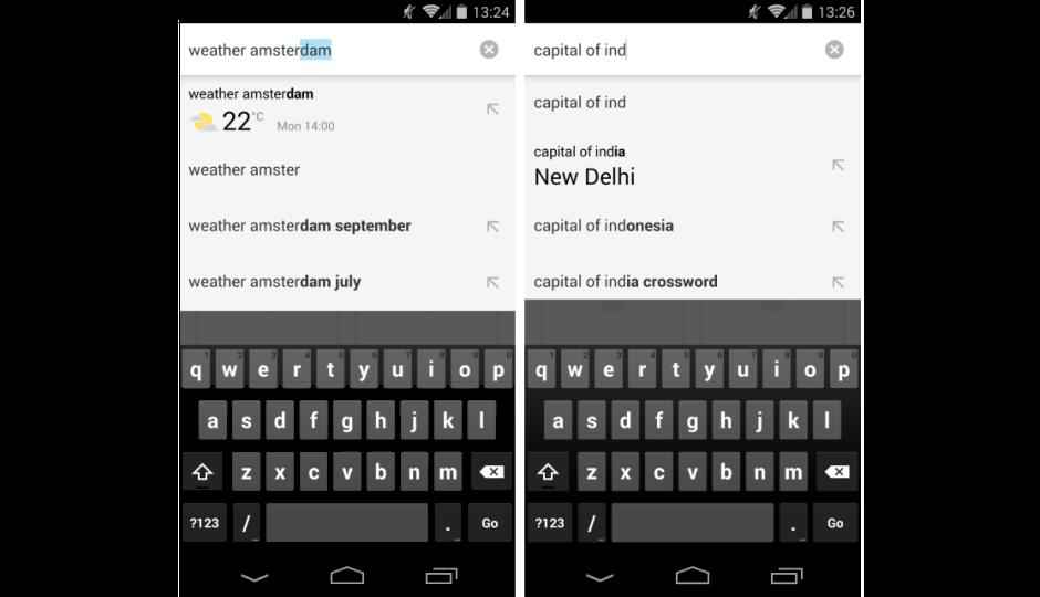 Chrome for Android to answer your queries in search suggestions