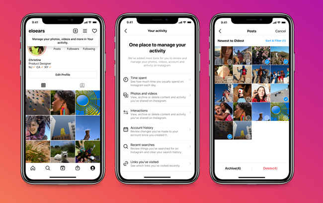 Instagram new update comes with bulk delete options and other account features