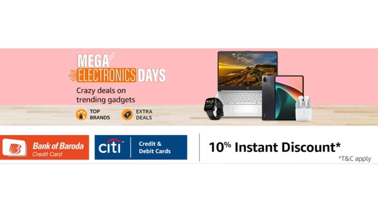 Amazon.in announces ‘Mega Electronics Days’ starting today