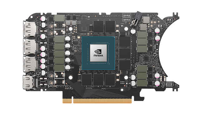 NVIDIA RTX 3080 Ti Founders Edition PCB from the front