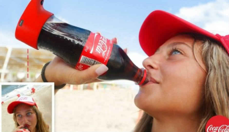 This Coca-Cola bottle takes selfies automatically