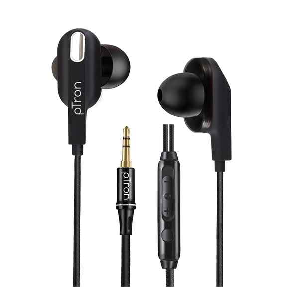 pTron Boom 3 4D Dual Driver in-Ear Wired Headphones with Mic