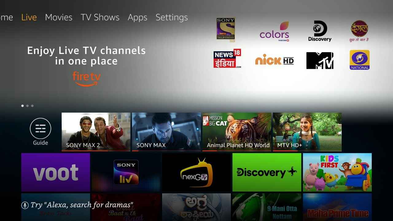 Amazon Fire TV devices will now feature Live TV with SonyLIV, Voot, Discovery+ and more
