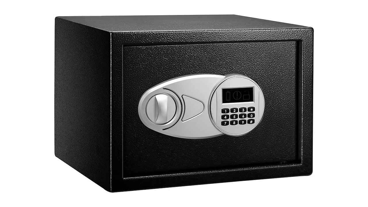 Small-capacity electronic safes for securing jewellery and other valuable