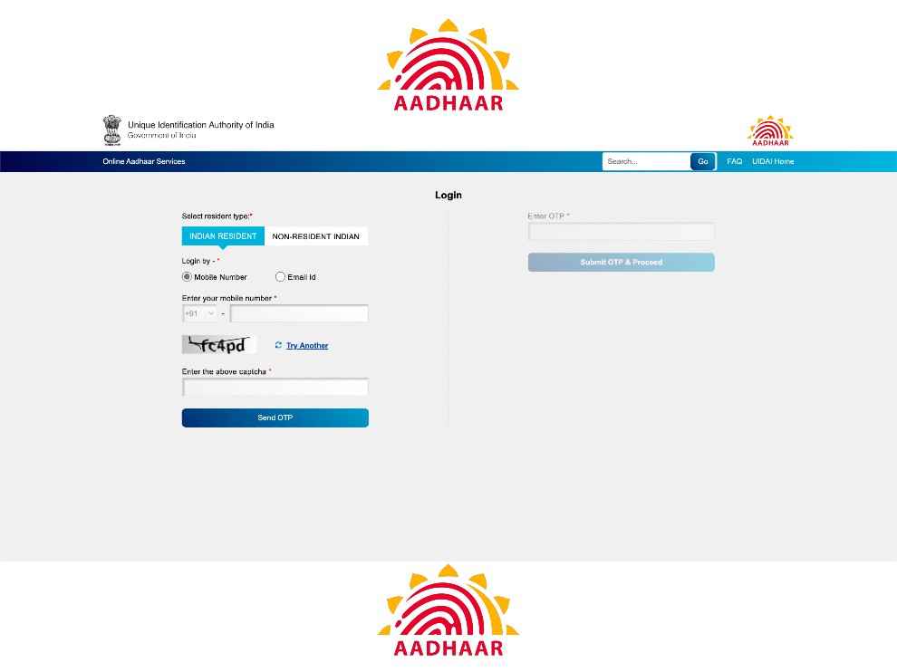 Aadhar mobile link