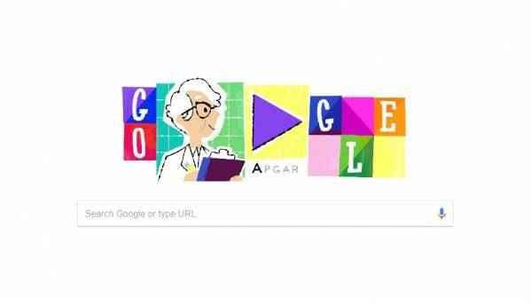 गूगल आज डूडल के ज़रिए मना रहा है Dr Virginia Apgar का 109वां जन्मदिवस