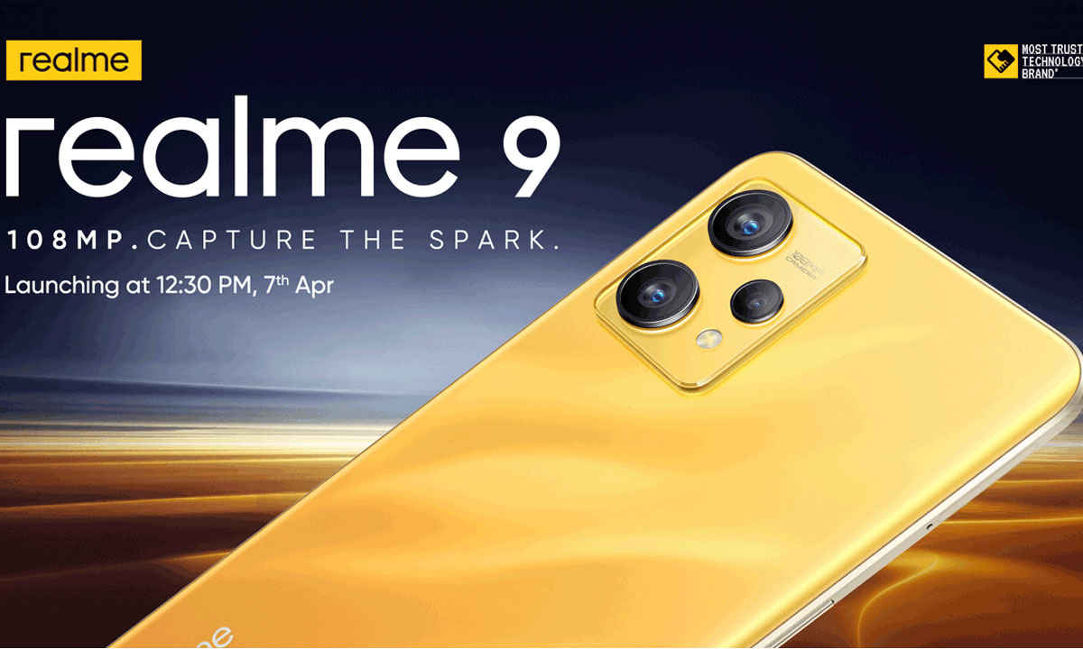 Realme 9 4G with 90Hz AMOLED display and 108MP camera to launch on April 7