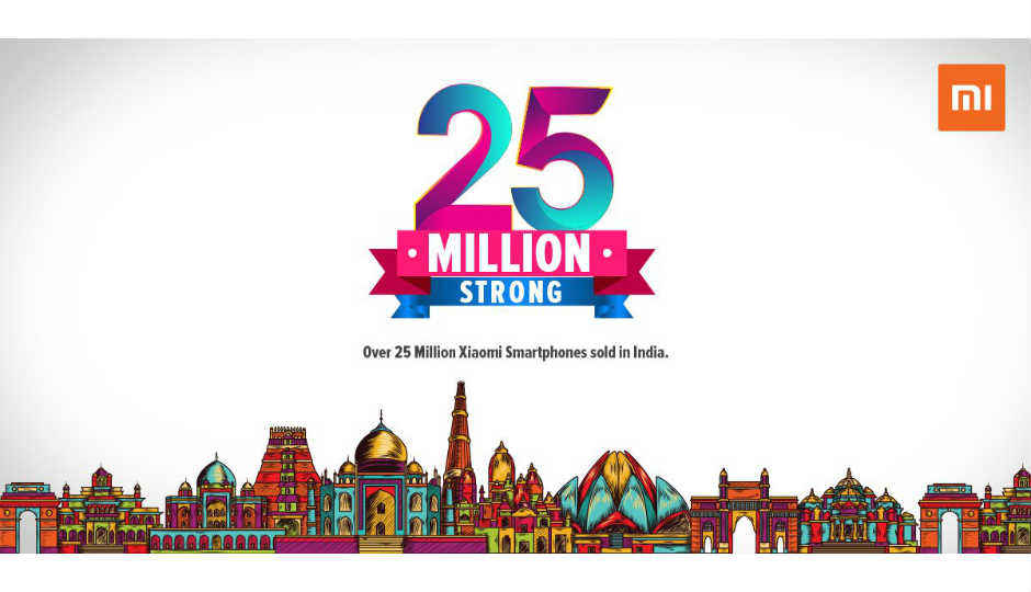 Xiaomi India claims to have sold 25 million smartphones in three years