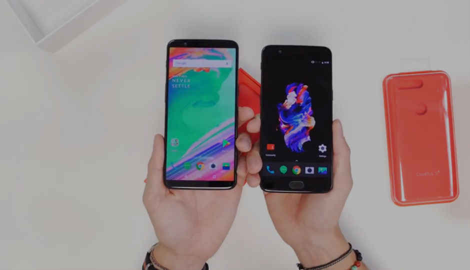 लॉन्च से पहले अनबॉक्सिंग वीडियो में OnePlus 5T को देखा गया OnePlus 5 के साथ