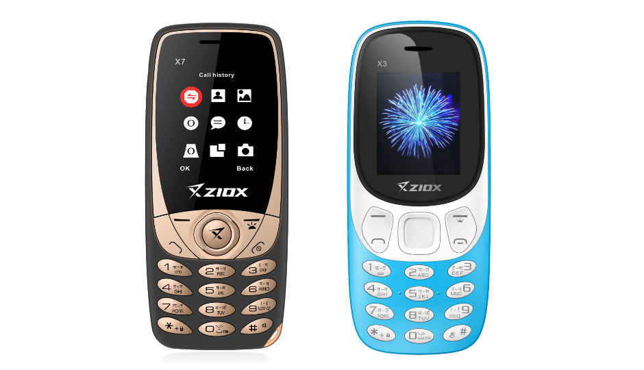 Ziox X7, X3 feature phones with multi-language support, wireless FM launched