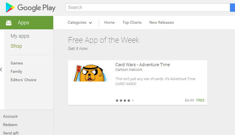 ‘Free App of the Week’ section added to Google Play Store
