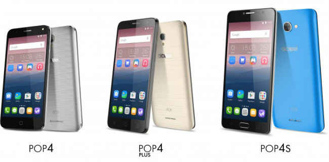 Alcatel unveils Pop 4, Pop 4+, and Pop 4S at MWC 2016