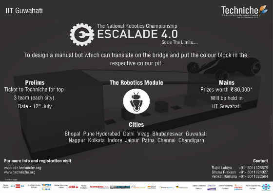 Escalate your robotics skills to Escalade-Techniche’15 IIT Guwahati