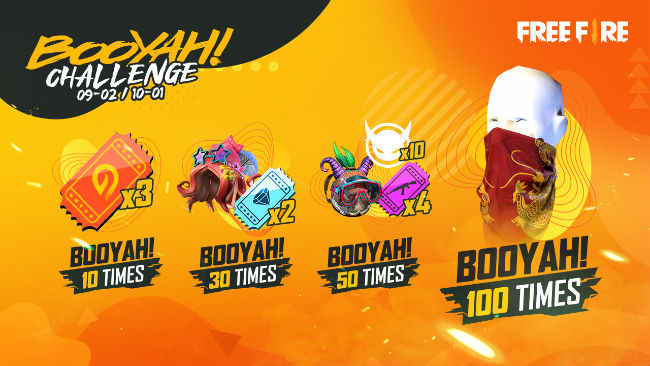 Garena Free Fire's Booyah Challenge will run from September 2 to September 30