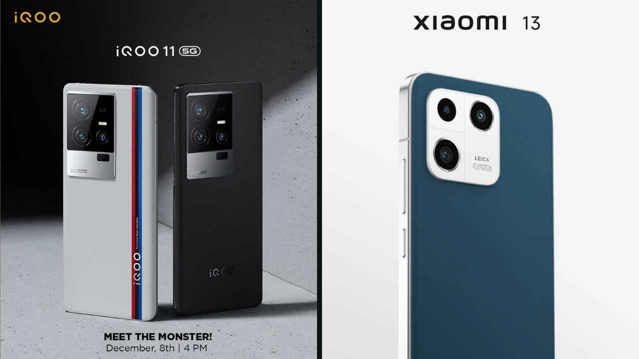Xiaomi 13 and iQOO 11 to launch on December 8: Here are their newly leaked specs