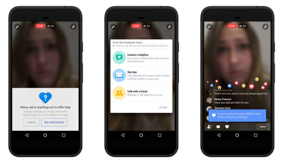 Facebook brings AI integrated with suicide prevention tools to live videos