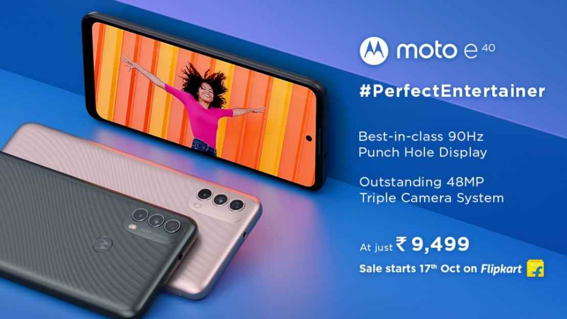 Moto E40 with 6.5-inch HD+ display, 90Hz refresh rate launched in India at Rs 9,499