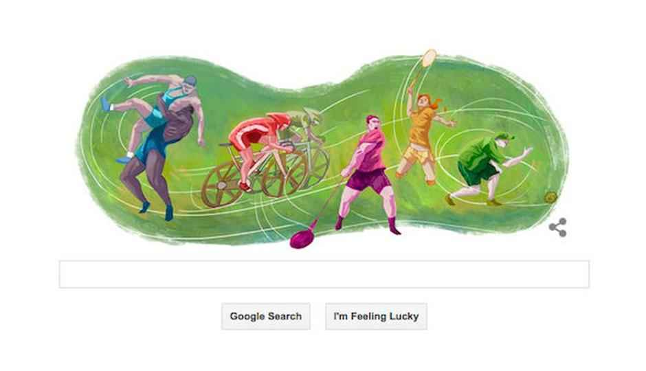 Google doodle marks the opening of Commonwealth Games 2014