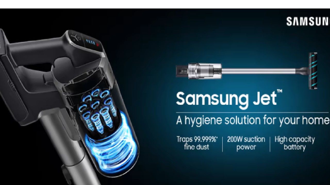 Samsung  இந்தியாவில் அதன் முதல் ஜெட் கண்ட்ரோல்ஸ் வோக்யும் கிளீனர் அறிமுகம்.