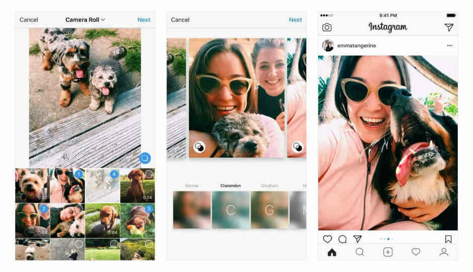 Instagram now allows users to post landscape and portrait images in photo albums