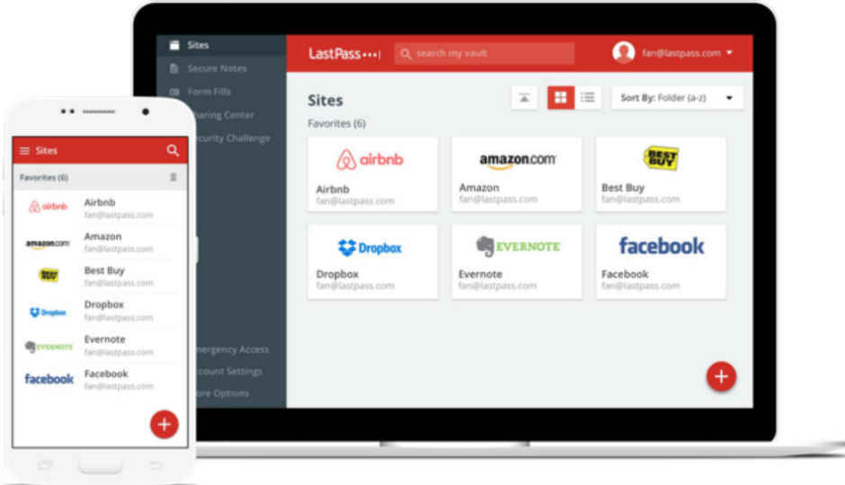 Lastpass offers multiple device password sync for free